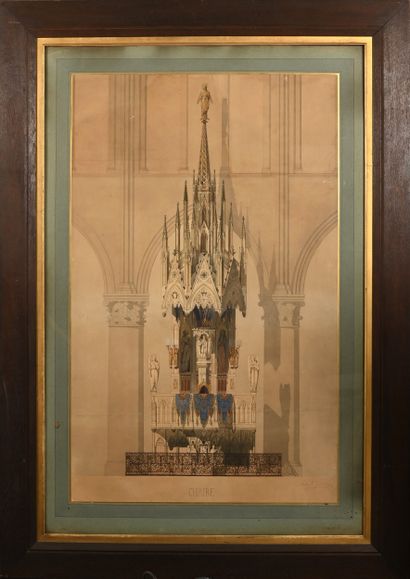 Amédée COUDER (1797-1864)
Projet de maître-autel...