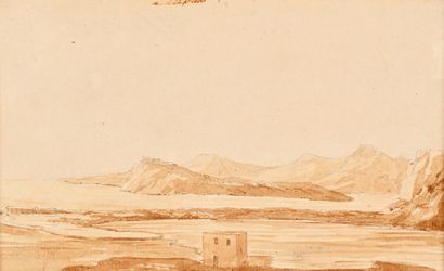 Pierre FONTAINE
Paysage de bord de mer avec...