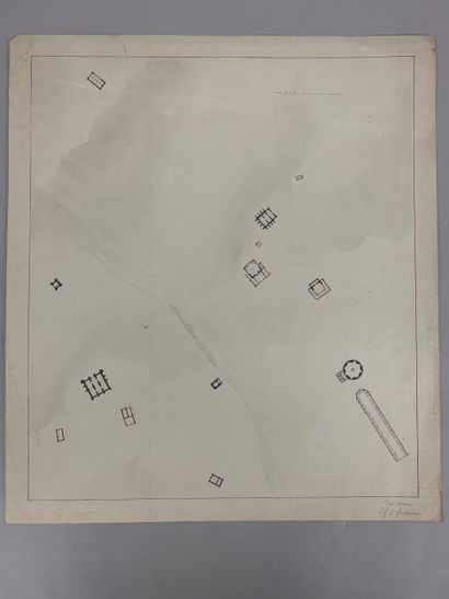 19th century FRENCH SCHOOL
Plans and study...