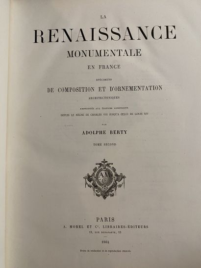 BERTY (Adolphe).
- The Great French Architects...