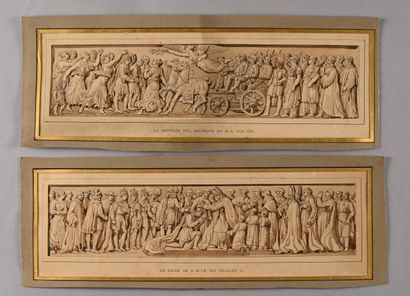 19th century FRENCH SCHOOL
Project for bas-reliefs...