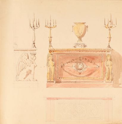 Charles PERCIER
Projet de desserte aux sphinges,...