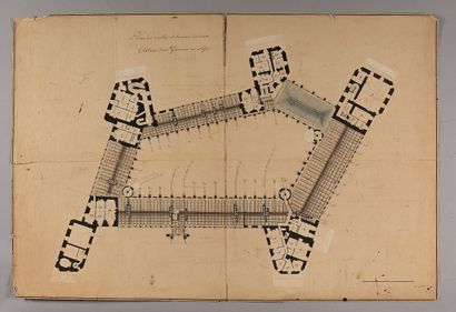 19th century FRENCH SCHOOL
Plans and study...