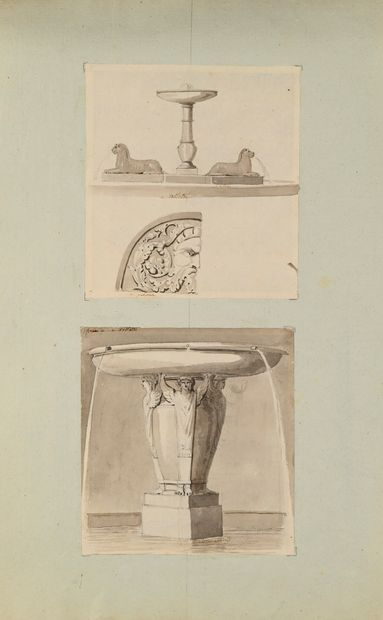 Pierre FONTAINE
Two studies of fountains...