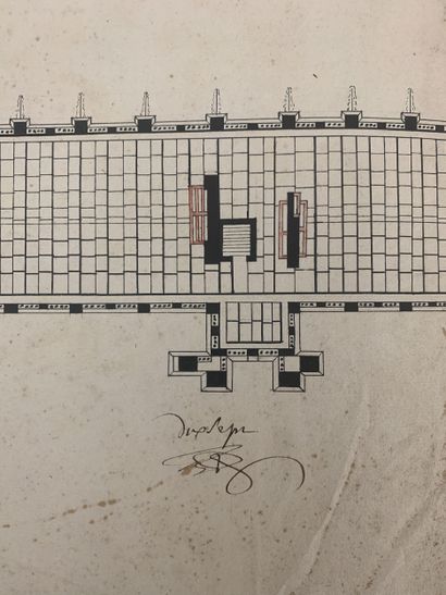 19th century FRENCH SCHOOL
Plans and study...