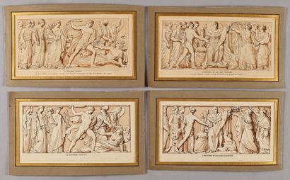 19th century FRENCH SCHOOL
Project for bas-reliefs...