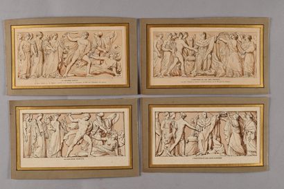 19th century FRENCH SCHOOL
Project for bas-reliefs...