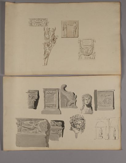 Pierre FONTAINE
Études d'après l'antique:...