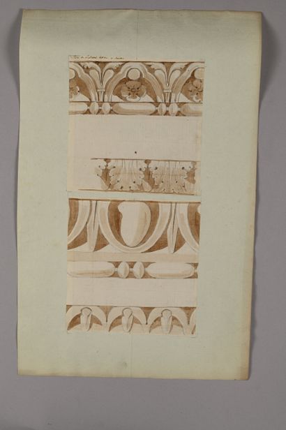 Pierre FONTAINE
Studies of the cornice friezes...