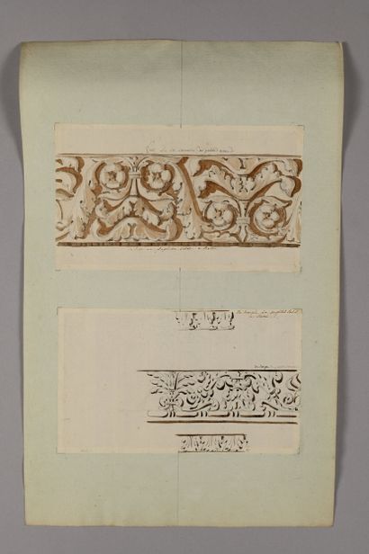 Pierre FONTAINE
Studies of the cornice friezes...