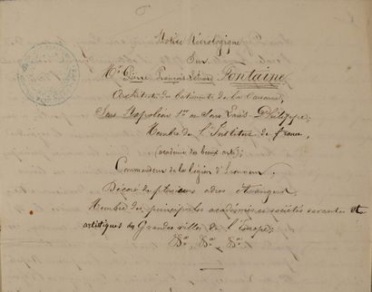 [Pierre-François-Léonard FONTAINE].
47 letters...