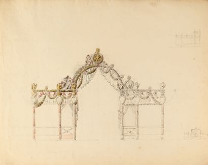 Pierre FONTAINE
Projet de décor de la tribune...