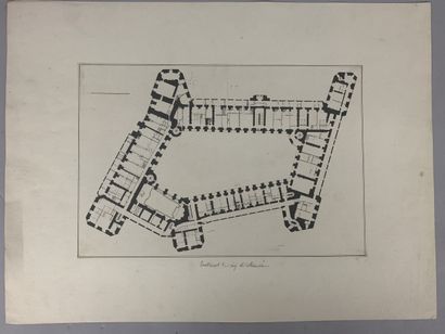 19th century FRENCH SCHOOL
Plans and study...