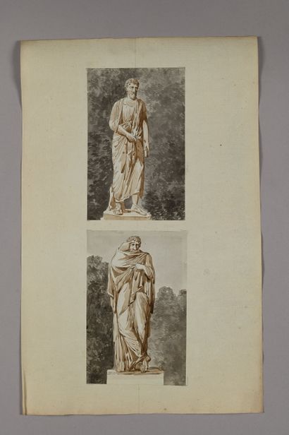 Pierre FONTAINE
Two statues after the antique
Two...