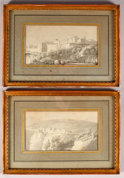 Pierre FONTAINE
Two Italian landscapes with...