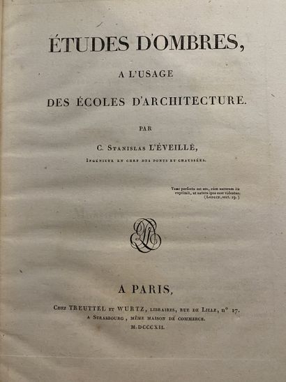 L'ÉVEILLÉ (Stanislas).
Études d'Ombres, a...