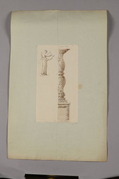 Pierre FONTAINE
Study of a nymph with a Vatican...