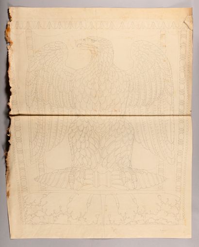 Charles PERCIER
Aigle aux ailes déployées
Plume...
