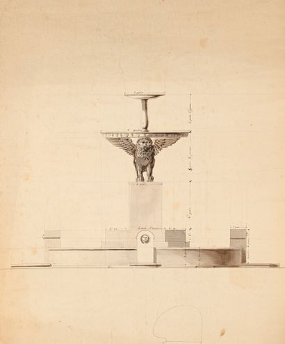 Charles PERCIER
Projet de fontaine au lion...