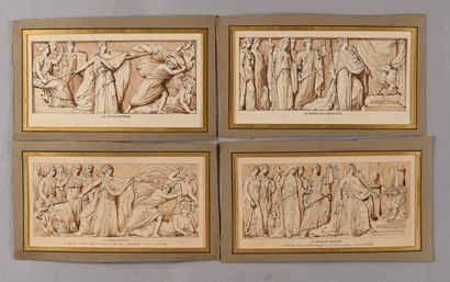 19th century FRENCH SCHOOL
Project for bas-reliefs...