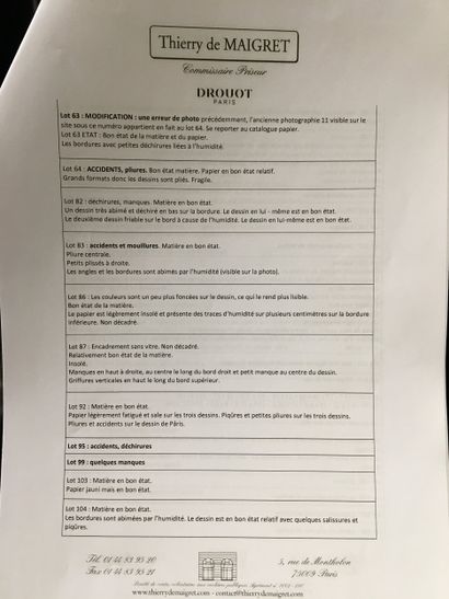 Modifications and status reports