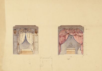 Charles PERCIER
Projets de décor aux murs...