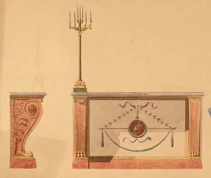 Charles PERCIER
Project for a candelabra...