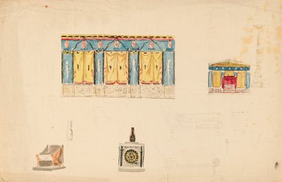 Charles PERCIER
Projets de décor aux murs...