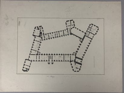 19th century FRENCH SCHOOL
Plans and study...