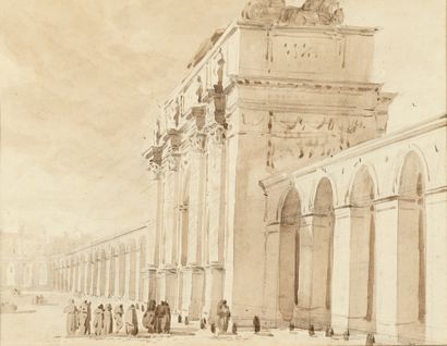 Pierre FONTAINE
Promeneurs près de l'Arc...