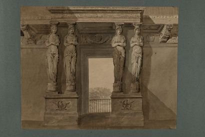 Pierre FONTAINE
Door frame with caryatids,...