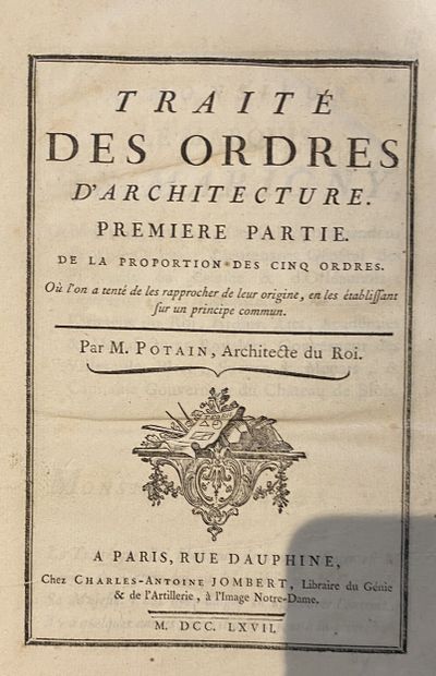 POTAIN (Nicolas Marie).
Traité des Ordres...