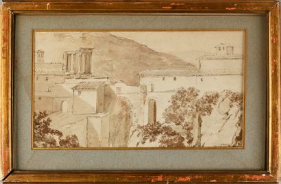 Pierre FONTAINE
Landscape with castle towers...