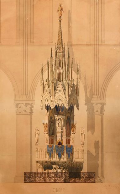 Amédée COUDER (1797-1864)
Projet de maître-autel...