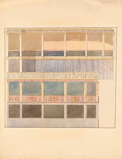 Charles PERCIER
Projet de décor d'un théâtre...
