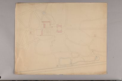 19th-century FRENCH SCHOOL
Plan of a residence...