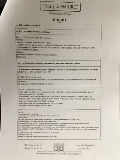 Modifications and status reports