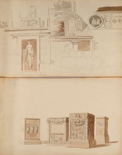 Pierre FONTAINE
Études d'après l'antique:...