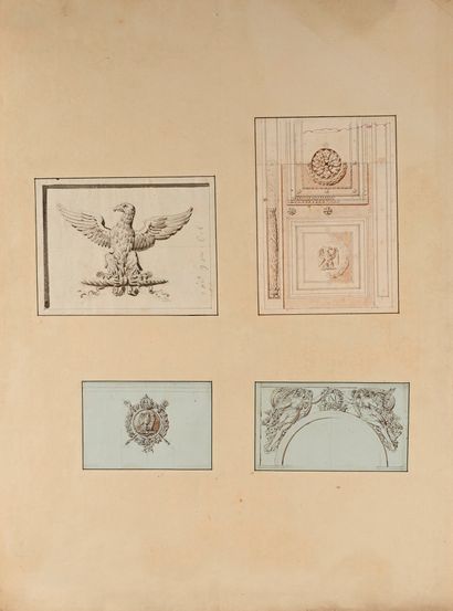 Charles PERCIER
Decor with trophies of arms...