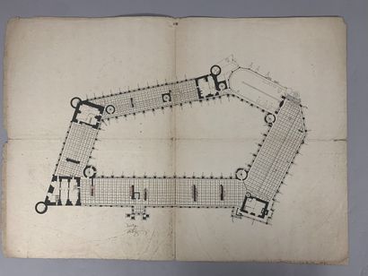 19th century FRENCH SCHOOL
Plans and study...