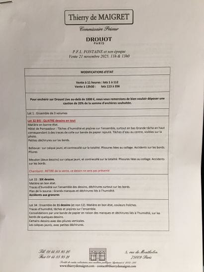 Modifications and status reports