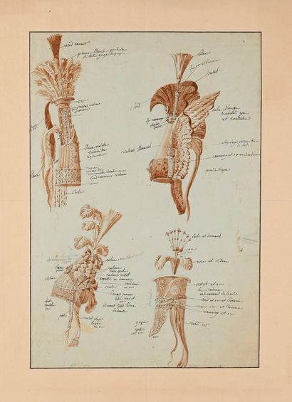 Charles PERCIER
Four designs for ceremonial...