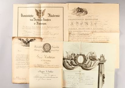 [Pierre-François-Léonard FONTAINE].
12 diplomas...