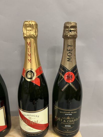 3 bottles CHAMPAGNE DIVERS
(1 Moet & Chandon,...