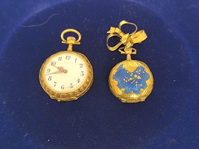Collar watch in 750°/°° gold, the bowl with...