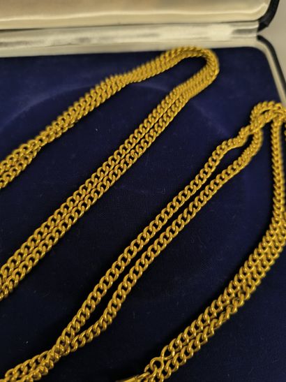 Watch chain in 750°/°° gold, openwork gourmet...