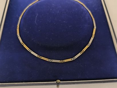 Two gold 750°/°° watch chain, flat openwork...