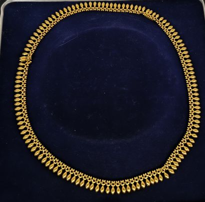 Gold 750°/°° drapery necklace with closed...