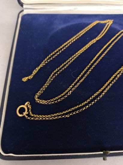 Sautoir in 750°/°° gold, openwork gourmet...