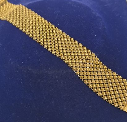 Gold 750°/°° belt bracelet, openwork links...